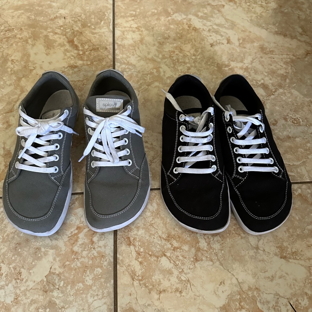 Splays Freestyle Women’s Size 8 Barefoot Shoes - Black & Grey